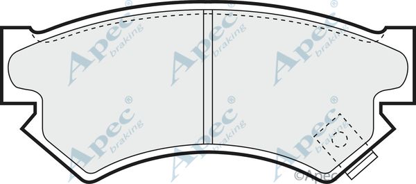 APEC BRAKING Piduriklotsi komplekt,ketaspidur PAD747